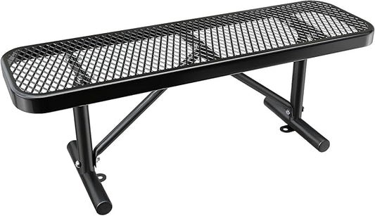 Ceridwen Park Benches for Weatherproof Commercial Outdoor Bench,Metal Frame Park Bench with Expanded Metal Mesh for Garden Bench,Rectangular Outdoor Benches for Outside Garden Lawn Yard Porch