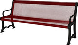 COATEDOUTDOORFURNITURE Heavy-Duty Outdoor Bench Thermoplastic Coated, Expanded Metal, Commercial-Grade Garden Bench - Photo 1