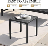 Crestlive Products Aluminum Outdoor Side Table Set of 2, Pool Lounge Chair Side Table - Photo 6