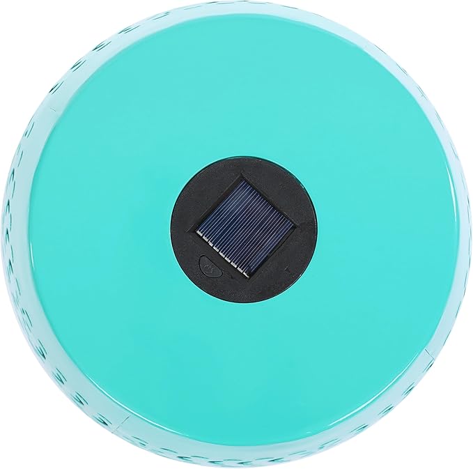 Christopher Knight Home Patio Side Table with Solar Powered Light, Outdoor Metal Coffee Table, Lace Cut Iron End Table, Patio Garden Stool with Cutout Design for Patio or Balcony,Teal