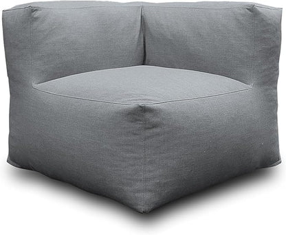 Dineli Modern Arm-Rest Chair Coner Chair Outdoor Furniture Comfy Patio Couch Sofa Outdoor Bean Bag Chair Creating a Unique Patio Garden Modular Contemporary Sofa Lazy Sofa for Outside - Dark Gray | Dark Gray, Comfy Patio Couch, Modular, Contemporary, L...