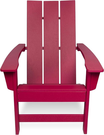 Shine Company Coastal Modern All-Weather Adirondack Chair, Chili Pepper