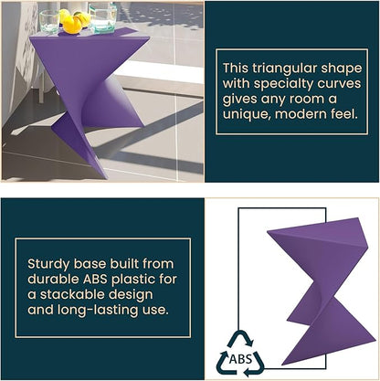 LeisureMod Modern Purple Accent Side Table - Stylish Side Vanity Table for Bedroom & Living Room