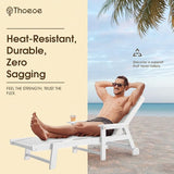 THOEOE Patio Chaise Lounge Chair, Oversized Lounge Chair Outdoor with 5 Positions, HDPE - Photo 3