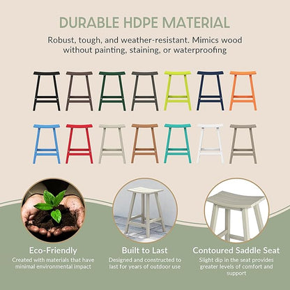 WestinTrends Malibu 2 Piece Set of 24 Height Outdoor/Patio Saddle bar stools, Sand
