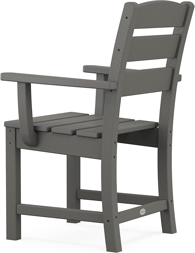 Polywood® Lakeside Dining Arm Chair in Slate Grey