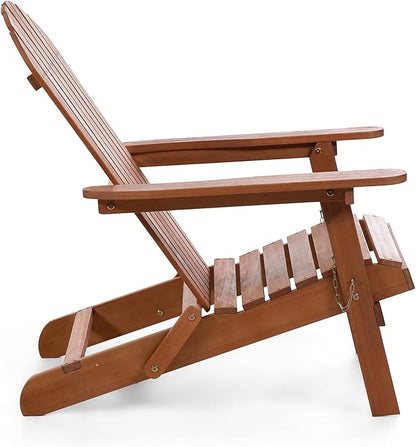 Greemotion Set of 2 Elk 34 in. W All Weather Outdoor Patio Eucalyptus Wood Adirondack Chair Solid Wood for Outdoor Fire Pit, Deck, Beach, Garden, Campfire Chairs, Weather Resistant, Natural