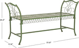 Safavieh Outdoor Collection Jovanna Antique Green 2 Seat Bench - Photo 10