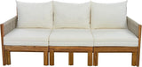 LUMISOL Outdoor Patio Day Bed Sofa, 3 Seat Convertible Sleeper Sofa for Poolside Backyard - Photo 8