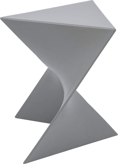 LeisureMod Modern Grey Accent Side Table - Stylish Side Vanity Table for Bedroom & Living Room