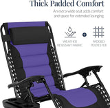 Best Choice Products Oversized Padded Zero Gravity Chair, Folding Outdoor Patio Recliner - Photo 5