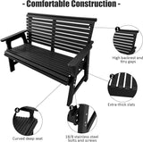 Poly Lumber Outdoor Bench, HDPE All-Weather Bench, Never Rots or Fades, for Patio, Porch, Garden and Park - Photo 5