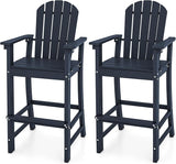 ORALNER Tall Adirondack Chairs, Set of 2 Outdoor High Back Balcony Chair - Photo 1