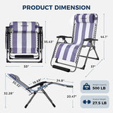 HOMSHADE XXL Zero Gravity Chair with Cushion, 33In Oversized Zero Gravity Lounge Chair - Photo 2