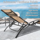 PURPLE LEAF Patio Chaise Lounge with 10' x 6.5' Tilt Umbrella Outdoor Lounge Chair Beach Pool Sunbathing Lawn Lounger - Photo 3