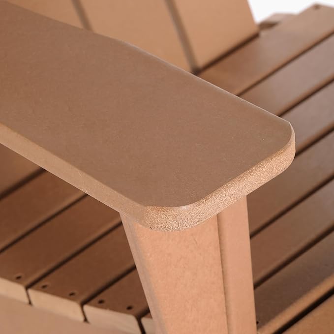 WO WESTIN OUTDOOR HDPE Laguna Outdoor Rocking Poly Adirondack Chair (Set of 2), Teak