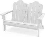 SERWALL Folding Adirondack Bench, HDPE All-Weather Adirondack Loveseat, 660 lbs Capacity - Photo 1