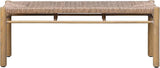SAFAVIEH Couture Outdoor Patio Furniture Collection - Romona Tropical Bench, Natural Brown Rectangular with Woven Seat - Photo 1