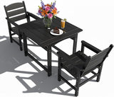 3-Piece HIPS Patio Dining Set, Outdoor Dining Table and Chairs Set with Umbrella Hole - Photo 8