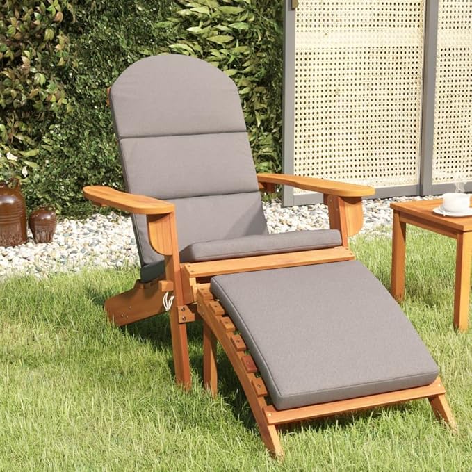 vidaXL Adirondack Garden Chair with Footrest Solid Acacia Wood - Photo 2