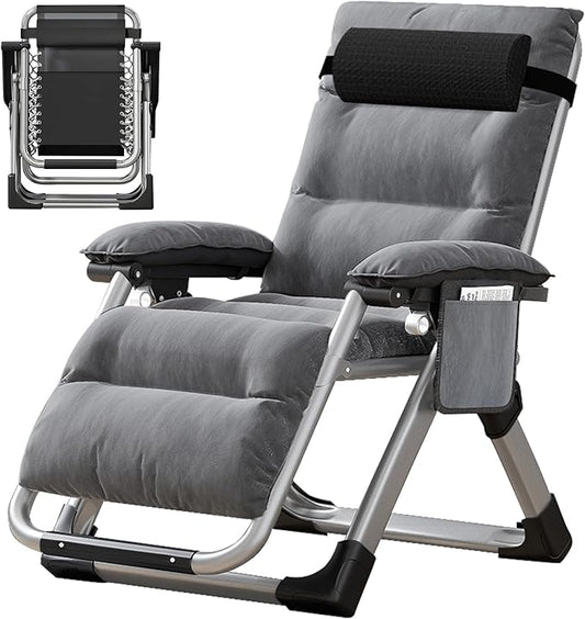 Slsy Zero Gravity Chair, Reclining Lounge Chair with Removable Cushion & Tray for Indoor and Outdoor, Patio Recliner Folding Reclining Chair
