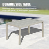 Domi Outdoor Patio Chaise Lounge Set of 3, Aluminum Pool Lounge Chairs with and Wheels - Photo 7