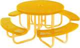 COATEDOUTDOORFURNITURE Heavy-Duty Portable Outdoor Picnic Table with Umbrella Hole - Photo 1