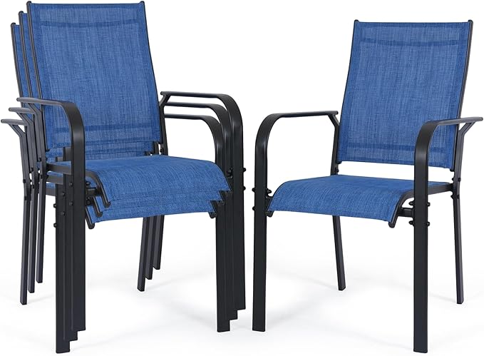 Patio Chairs Set of 4, Outdoor Dining Chairs Set of 4 - Photo 1