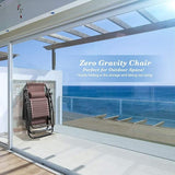 Homall Zero Gravity Patio Folding Lawn Chairs Outdoor Gravity Camp Reclining Lounge Chair with Pillows for Poolside - Photo 9