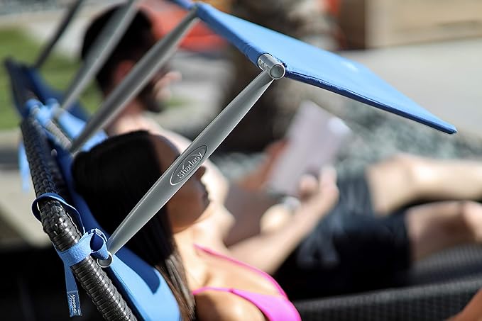 SHADESY-1 Blue Lightweight Portable Lounge Chair Outdoor Sunshade (Sunshade ONLY Chair NOT Included)