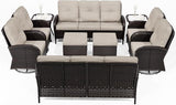 Joyside Wicker Patio Furniture Set, 10 Piece Outdoor Furniture Set with Thickened Cushions, High Back, Deep Seating - Photo 7