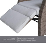 Grand patio Outdoor Reclining Chairs with Extended Footrest 2-Piece Adjustable Patio Wicker - Photo 6