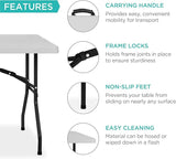 Best Choice Products 8ft Plastic Folding Table, Indoor Outdoor Heavy Duty Portable w/Handle, Lock for Picnic, Party - Photo 4