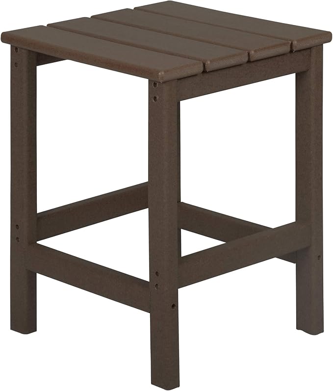WestinTrends Malibu Square Outdoor Side Table for Adirondack Chair, Dark Brown - Photo 10