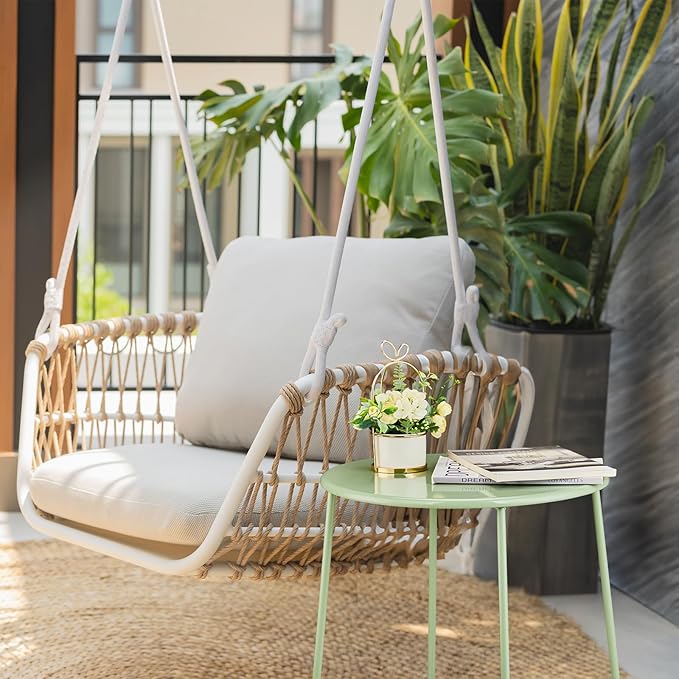 VINGLI Patio Small Side Table, Waterproof Round Metal Steel Outdoor Side Table End Table for Garden Balcony Porch and - Photo 2