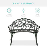 Best Choice Products Outdoor Bench Steel Garden Patio Porch Loveseat Furniture for Lawn, Park - Photo 7