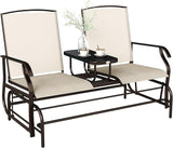 Outsunny Outdoor Glider Bench with Center Table - Photo 1