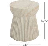 Outdoor Side Table Faux Marble End Table Faux Stone Concrete Side Tables Travertine Small Coffee Tables for Indoor - Photo 2