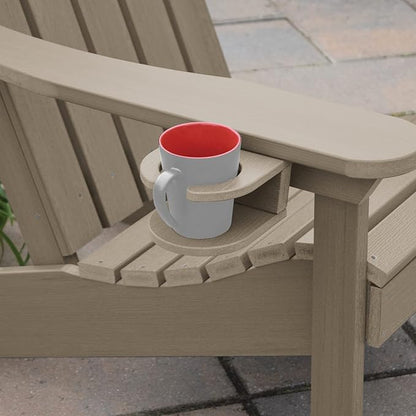 highwood Screw-On Cup Holder for Adirondack Chairs, Woodland Gray