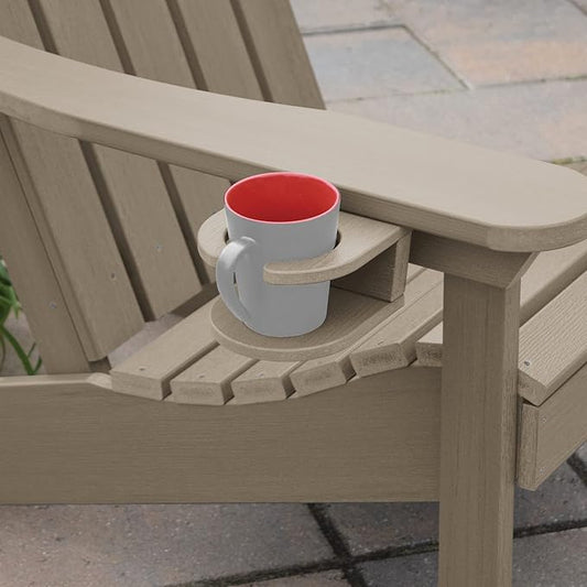 highwood Screw-On Cup Holder for Adirondack Chairs, Woodland Gray