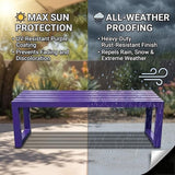 Backless Outdoor Bench, 3.3ft 3.9ft 4.9ft 5.9ft Metal Garden Bench, 880lbs Weatherproof Patio Dining Benches - Photo 5