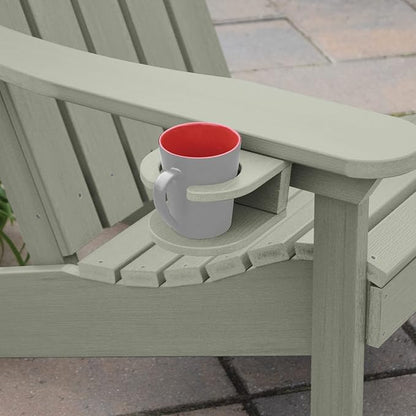 highwood Screw-On Cup Holder for Adirondack Chairs, Eucalyptus