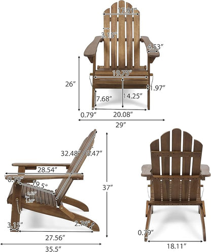 Christopher Knight Home Hollywood Adirondack Chair, Dark Brown