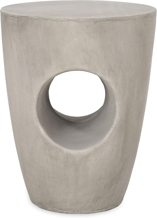 Samuel Indoor Contemporary Lightweight Concrete Accent Side Table - Photo 1