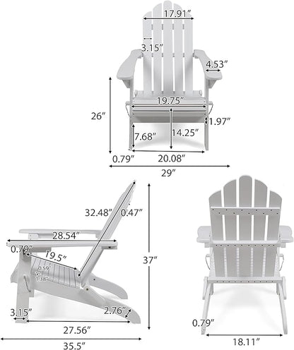 Christopher Knight Home Hollywood Adirondack Chair, White
