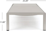 Christopher Knight Home Outdoor Aluminum Chaise Lounge, Set of 2, Grey - Photo 3