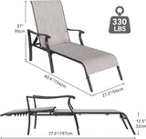 YITAHOME Outdoor Chaise Lounge Chair Set of 4, Patio Lounge Chair with 5 Adjustable Positions - Photo 2