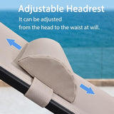 PURPLE LEAF Patio Chaise Lounge with 10' x 6.5' Tilt Umbrella Outdoor Lounge Chair Beach Pool Sunbathing Lawn Lounger - Photo 6