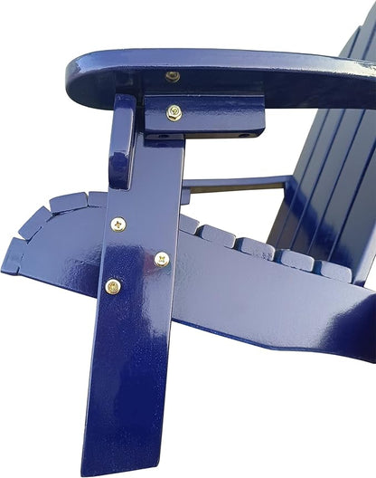 ROSE BLOOM Kids Adirondack Chair, Solid Wood Outdoor Patio Weather Resistant Chair for Children, Classic seat for Deck, Garden, Backyard, Porch and Lawn (Navy Blue)