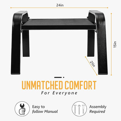Outddor Patio Ottoman 2 Set All Weather Outdoor Foot Rest Patio Furniture Coffee Table for Garden Backyard Porch Black